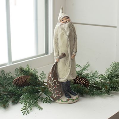 Santa With Bag Figurine Ivory