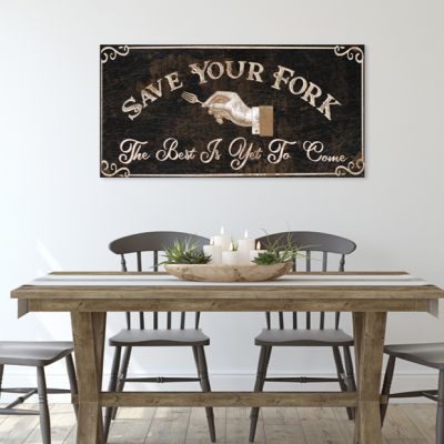 Save Your Fork Canvas Wall Sign