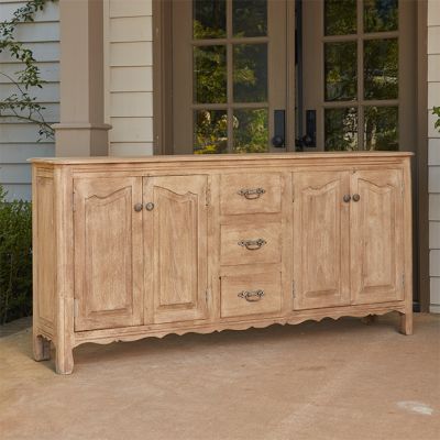 Scalloped Bottom Farmhouse Sideboard Cabinet