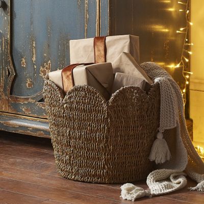 Scalloped Edge Decorative Basket Set of 2
