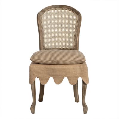 Scalloped Skirt Cushioned Dining Chair