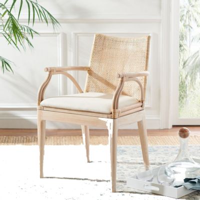 Seaside Cushioned Bamboo Arm Chair