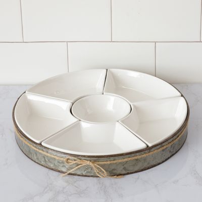 Sectioned Ceramic Dip Bowl