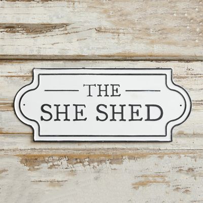 She Shed Metal Wall Sign