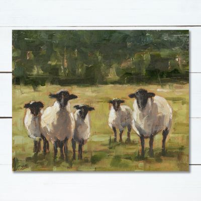 Sheep Scene Wrapped Canvas Wall Art