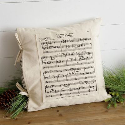 Silent Night Slip Cover Accent Pillow