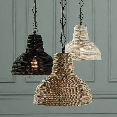 Simple and Chic Beaded Dome Pendant Light