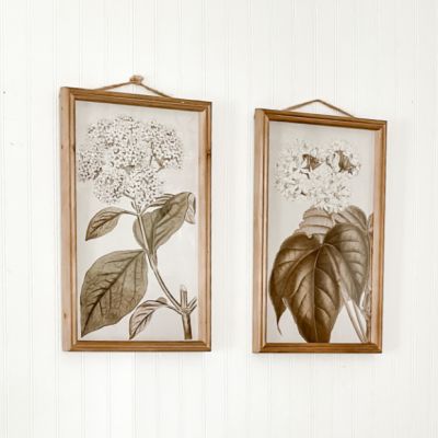 Simple Botanics Wood Framed Wall Art Set of 2