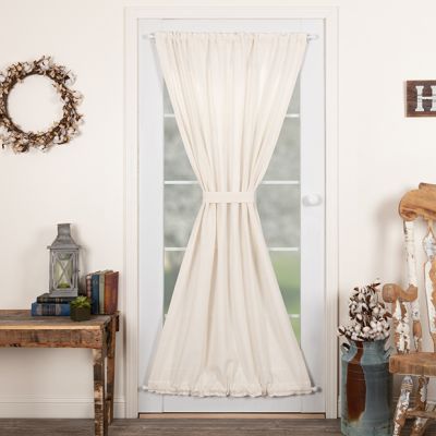 Simple Burlap Curtain Door Panel