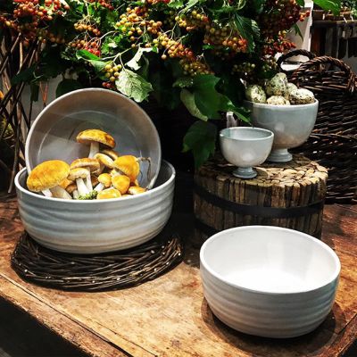 Simple Classics Glazed Ceramic Serving Bowls Set of 3