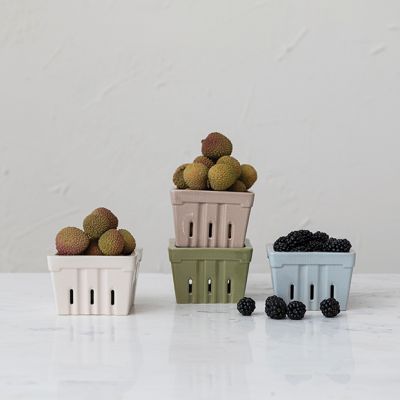 Simple Classics Stoneware Berry Baskets Set of 4