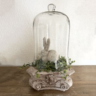 Simple Dome Cloche with Pedestal Display Riser