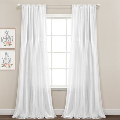 Simple Elegance Tulle Skirt Curtain Panel Set of 2