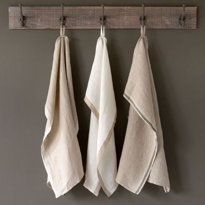 Simple Farmhouse Linen Dish Towel Set of 3