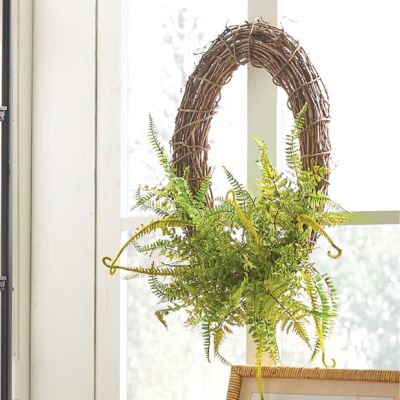 Simple Oval Mixed Fern Wreath