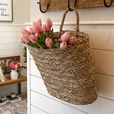 Simple Seagrass Wall Basket Set of 2