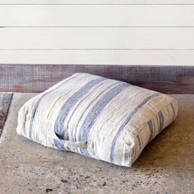 Simple Stripe Linen Floor Cushion