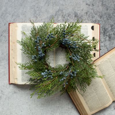 Simply Beautiful Cedar and Berry Candle Ring Set of 2