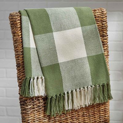 Simply Sage Check Throw Blanket