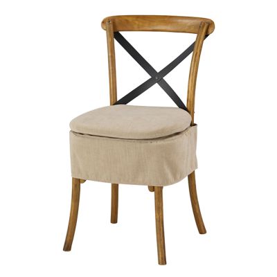 Skirted Chair Cushion Oatmeal