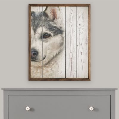 Sled Dog Framed Wooden Wall Art