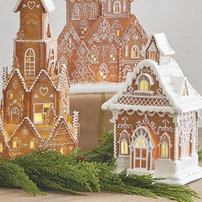 Snow Covered Gingerbread House