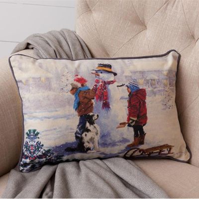 Snowy Day Seasonal Accent Pillow