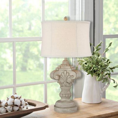 Soft And Graceful Carved Table Lamp