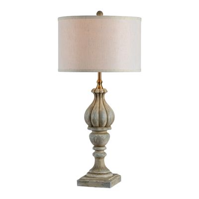 Soft Blue Distressed Table Lamp