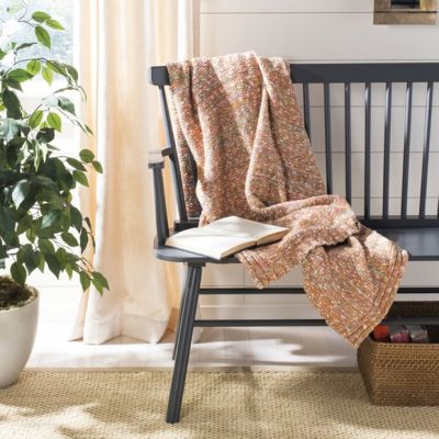 Soft Knit Multi Color Throw Blanket