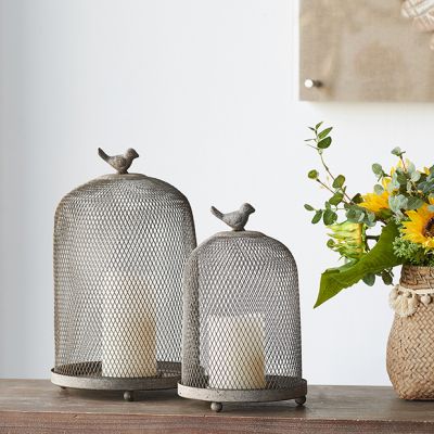 Sparrow Mesh Candle Holders Set of 2