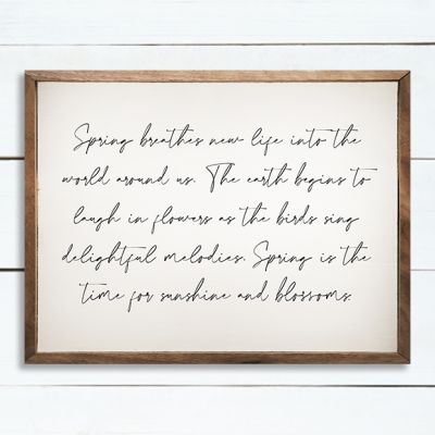 Spring Breathes New Life Framed Wall Art