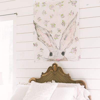 Spring Bunny Paper Wall Art