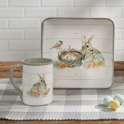 Spring Bunny Square Salad Plate