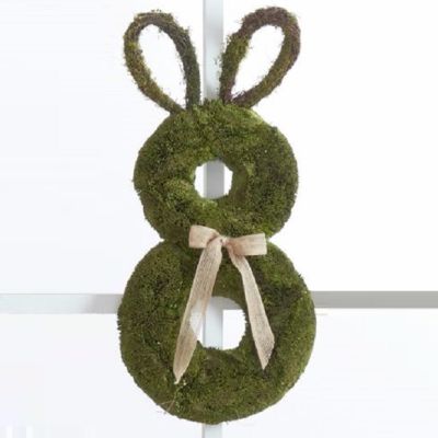 Spring Charms Dried Grass Rabbit Wreath