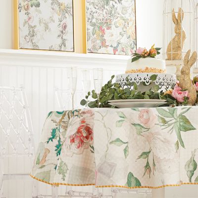 Spring Florals Farmhouse Table Cloth