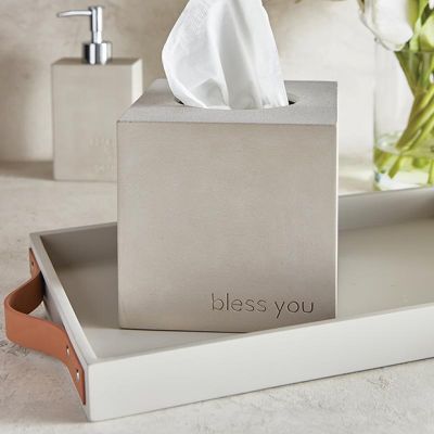 Square Bless You Tissue Box Cover