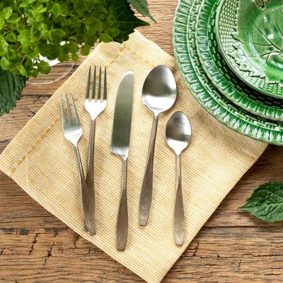 Stainless Steel Antique Inspired Flatware Set of 5
