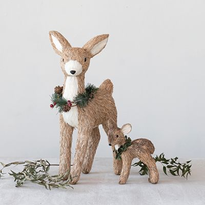 Standing Deer with Wreath Necklace One of Each