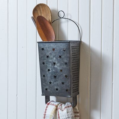 Star Punched Tin Towel Holder