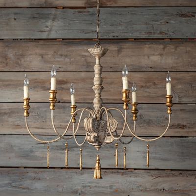 Stately Manor 6 Arm Chandelier