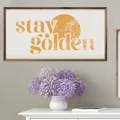 Stay Golden White Framed Wall Art
