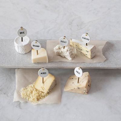 Stoneware Cheese Marker Set of 6