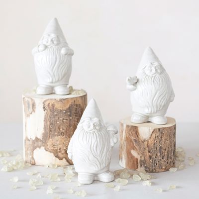 Stoneware Holiday Gnome Set of 3