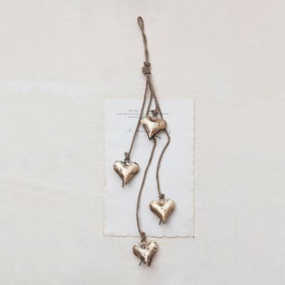Strand of Metal Hearts Set of 2