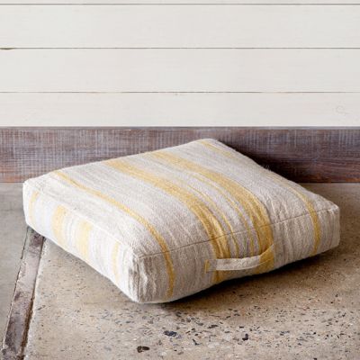 Stripe Pattern Linen Floor Cushion