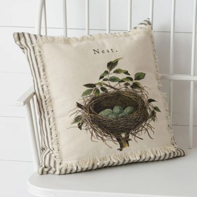 Striped Nest Accent Pillow