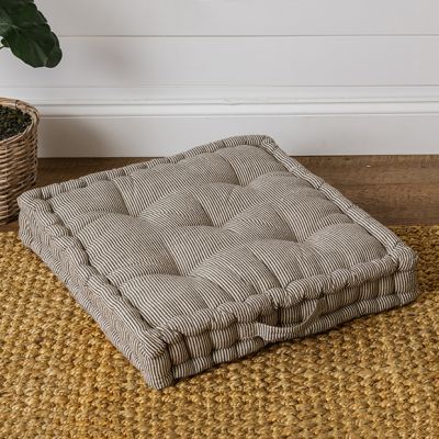 Striped Tufted Square Floor Cushion