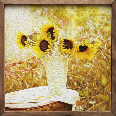 Sunflower Painting Framed Wall Art