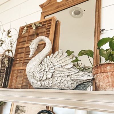 Swan Shaped Country Vase